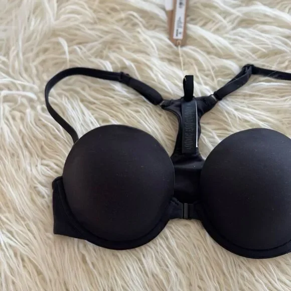Skims Fits Everybody Racerback Demi Bra Onyx Size 32B - Picture 5 of 9
